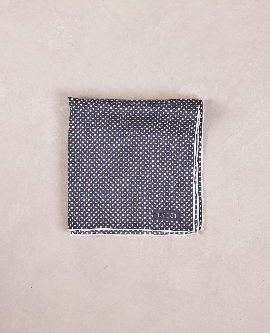 The Silk Pocket Square - 100% Silk Pocket Square - Black w/ White Polka Dot